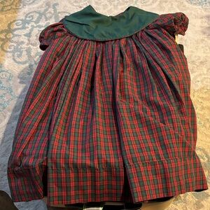Plaid Dress with Green Collar